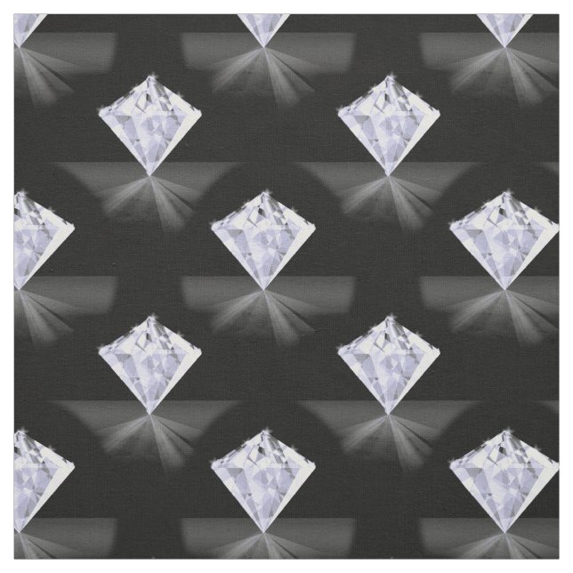 Glimmering Midnight Diamonds Fabric (Swatch)