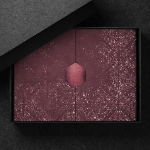 Glimmering Wine Grunge Sangria Bordeaux Damask Tissue Paper