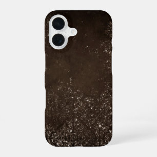 Glimmery Bronze Grunge Rich Brown Glam Damask iPhone 16 Case