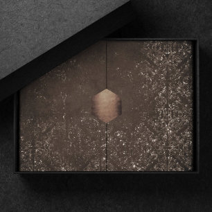 Glimmery Bronze Grunge   Rich Brown Glam Damask Tissue Paper
