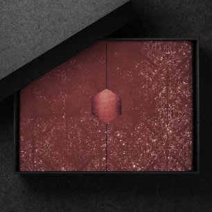 Glimmery Henna Grunge Rich Blood Red Glam Damask Tissue Paper