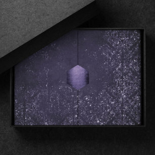 Glimmery Indigo Grunge   Midnight Purple Damask Tissue Paper