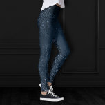 Glimmery Navy Grunge | Dark Sapphire Blue Damask Leggings<br><div class="desc">90s Grunge, All Grown Up! Rich and sophisticated damask with an intense baroque sparkle in a deep moody hued jewel tone for a luxurious, dramatic, or edgy palette. This 1990s inspired vintage grunge texture features a gorgeous unisex (yet feminine) abstract gradient that adds perfect pop of colour. For coordinating products...</div>