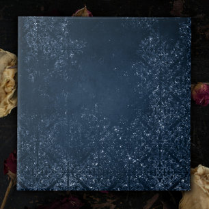 Glimmery Navy Grunge   Dark Sapphire Blue Damask Tile