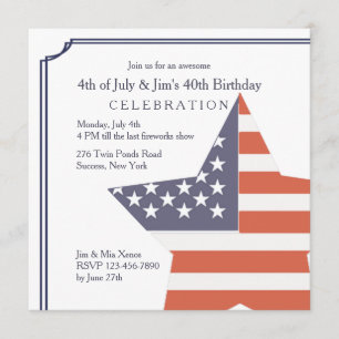 Glimpse of Glory Patriotic Birthday Invitation