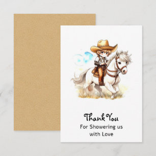 Glimpse of West: Rustic Cowboy Baby Shower Thank You Card