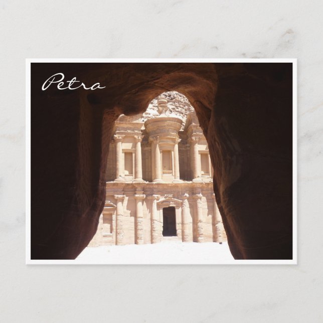 glimpses monastery petra postcard (Front)