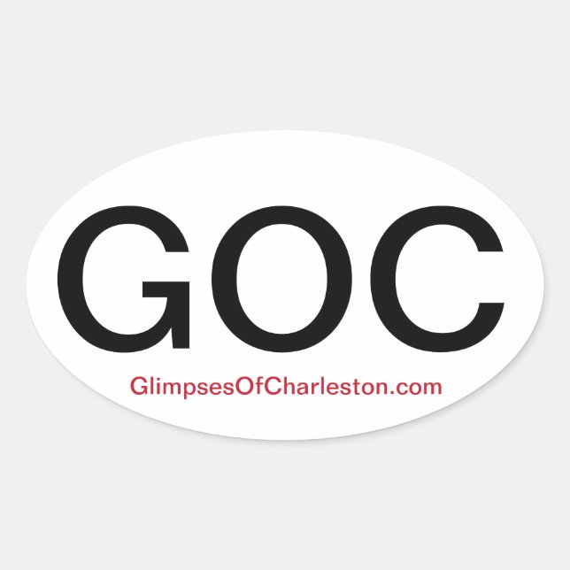 Glimpses of Charleston Bumper Sticker -- 4 Pack (Front)
