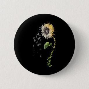 Glioblastoma Awareness Sunflower  6 Cm Round Badge