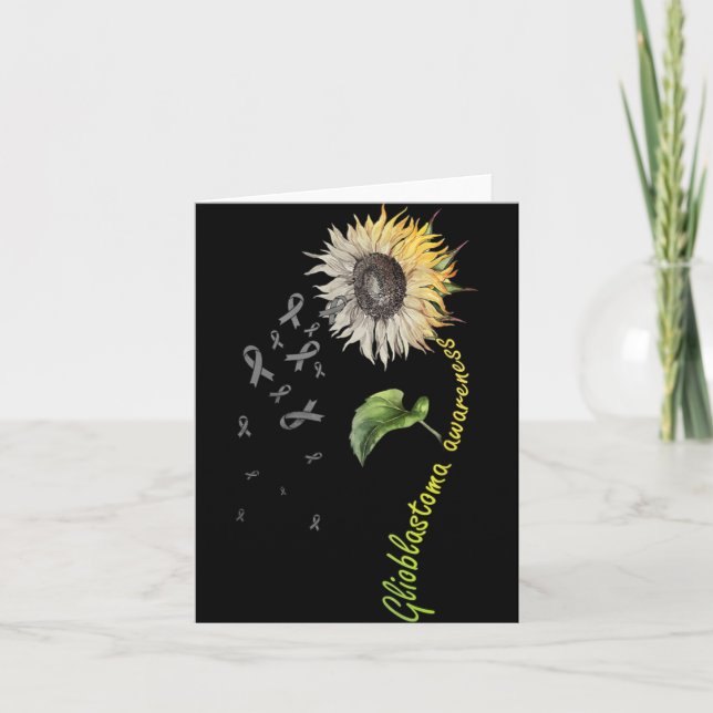 Glioblastoma Awareness Sunflower  Card (Front)