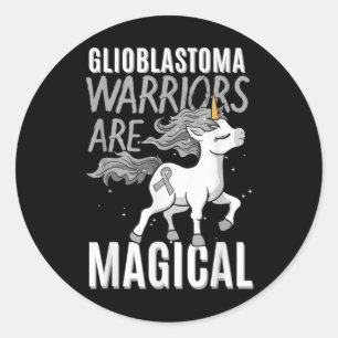 Glioblastoma Multiforme Warrior Grade Iv Astrocyto Classic Round Sticker