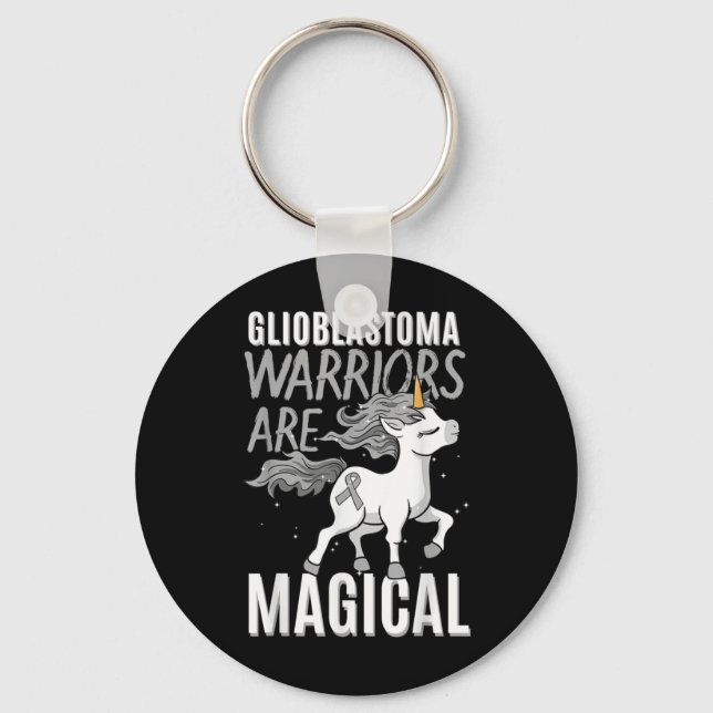 Glioblastoma Multiforme Warrior Grade Iv Astrocyto Key Ring (Front)