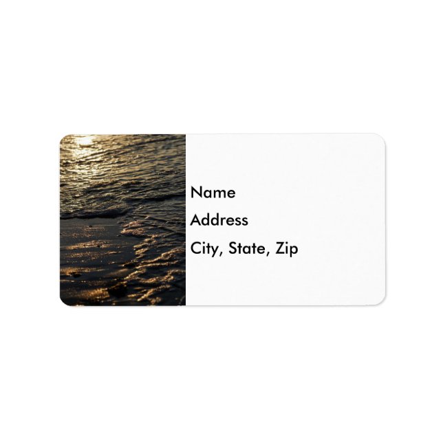 Glistening Beach Morning Label (Front)
