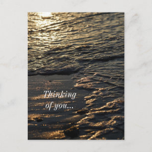 Glistening Beach Morning Thinking Of You Postcard