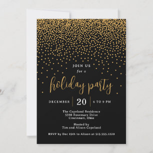 Glistening Dots Editable Colour Holiday Invitation