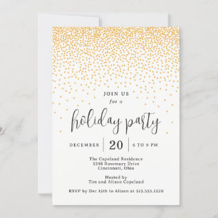 Glistening Dots Editable Colour Holiday Invitation