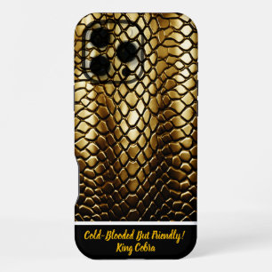 Glistening golden snake skins in natural light iPhone 16 pro max case