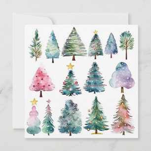 "Glistening Icicles & Evergreens" Card