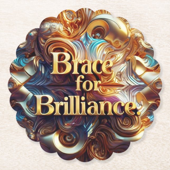 "Glistening Moments" Paper Coaster (Front)