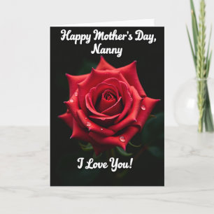 Glistening Rose Mothers Day Card