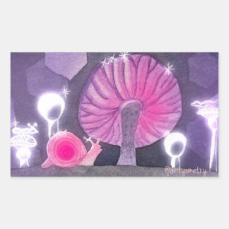 Glistening Snail Rectangular Sticker