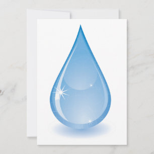 Glistening Water Drop Invitations