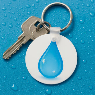 Glistening Water Drop Keychain