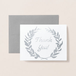 Glistening Wheat Wreath Foil Card