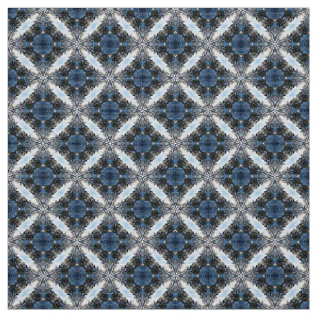 Glitch2 Blue white furniture fabric (Swatch)