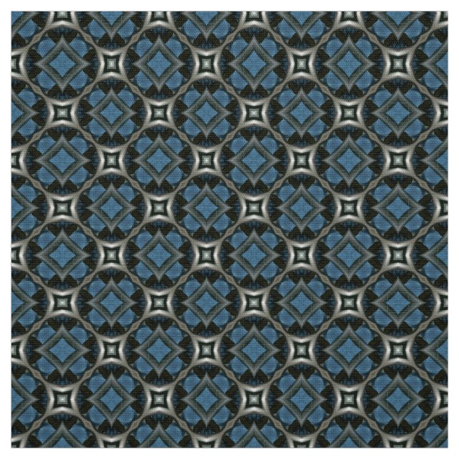 Glitch2 Grey and blue furniture fabric (Swatch)