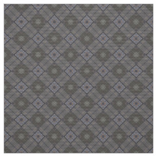 Glitch2 Grey Blue Quilting crafts Fabric