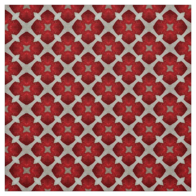 Glitch2 Red Grey Furniture Fabric (Swatch)