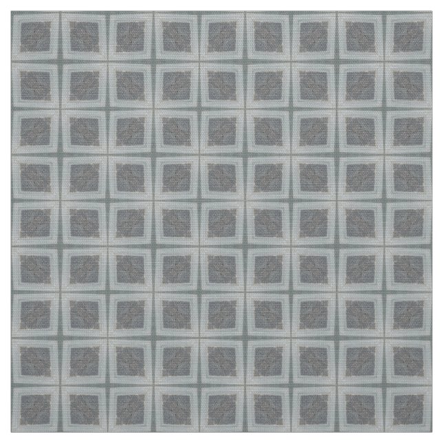 Glitch2 Star grey tiled pattern fabric (Swatch)