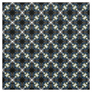 Glitch2 Steel Blue and white pattern fabric