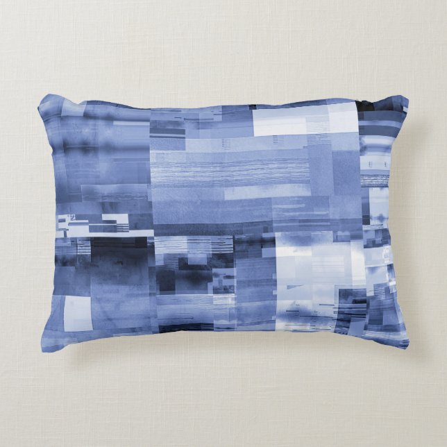 Glitch abstract gamer pattern decorative cushion (Front)