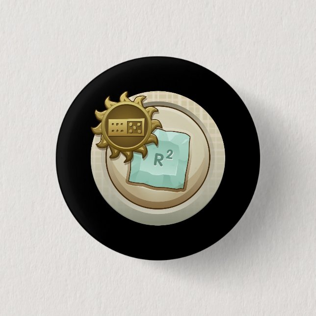 Glitch: achievement emblem skill unlock 3 cm round badge (Front)