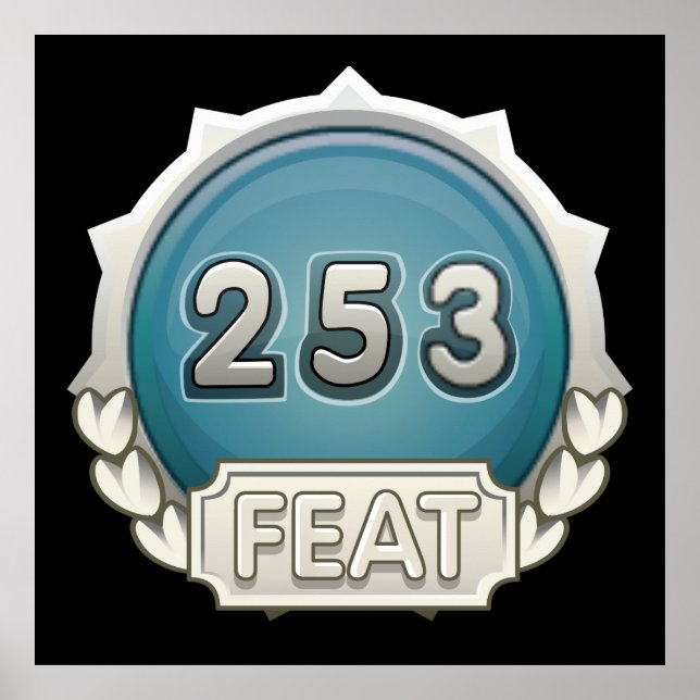Glitch: achievement famous featologist poster (Front)