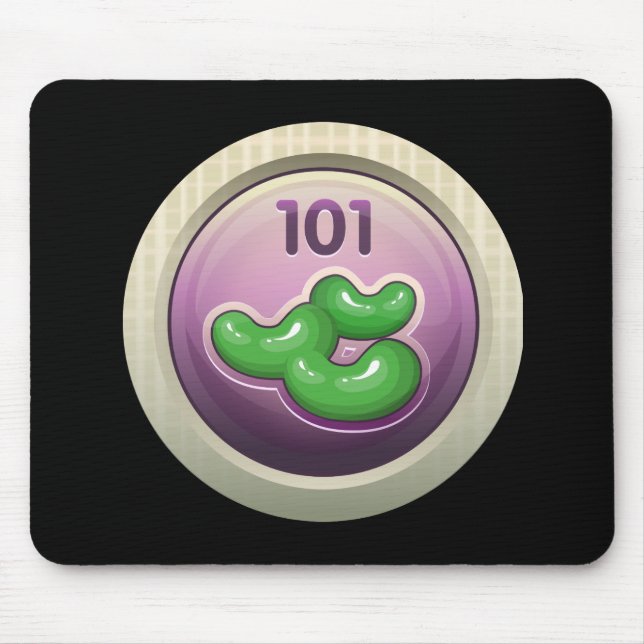 Glitch Achievement participant award  bean divisio Mouse Mat (Front)