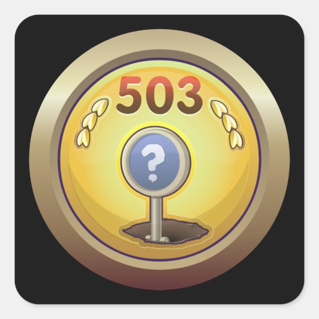 Glitch Achievement trigger happy trap duster Square Sticker (Front)