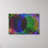 GLITCH ART on gas plate on canvas print