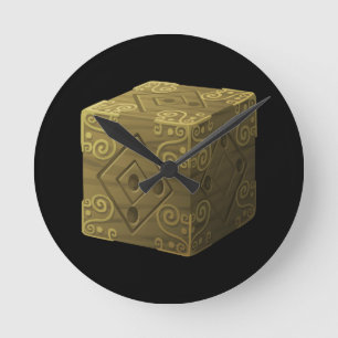 Glitch: artefact mysterious cube round clock