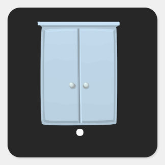 Glitch bag furniture wallcabinet powdered blue wal square sticker