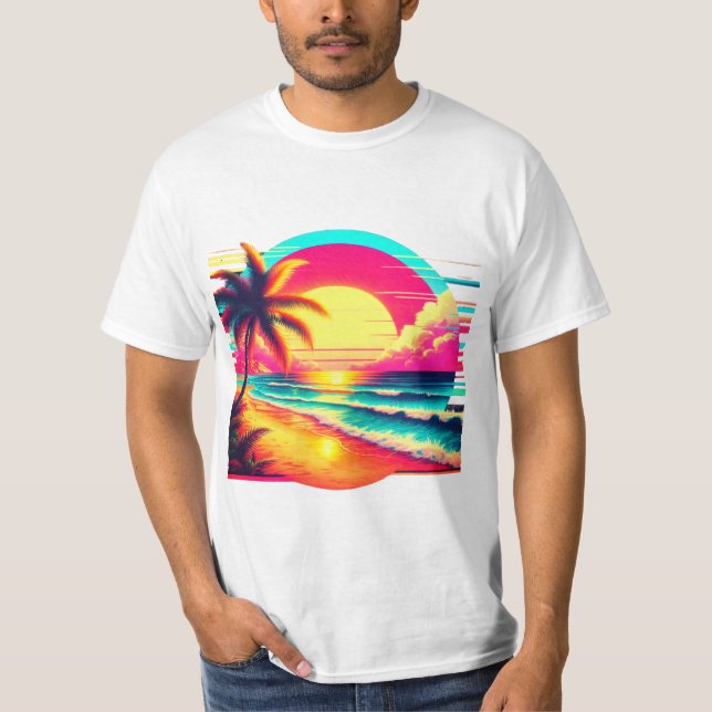 Glitch beach T-Shirt (Front)