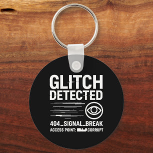 GLITCH DETECTED - Corrupted Signal Transmission Key Ring