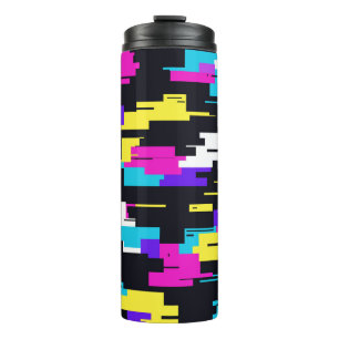 Glitch Digital Design Thermal Tumbler