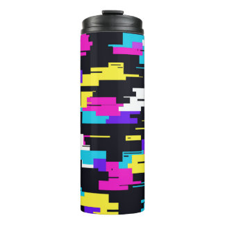 Glitch Digital Design Thermal Tumbler