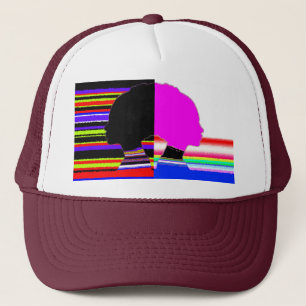 Glitch Dual Profile – Pop Art Trucker Hat