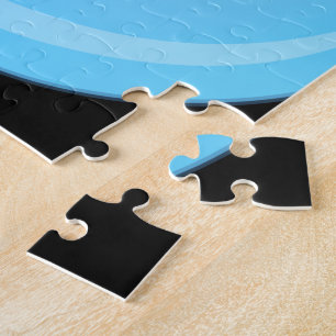 Glitch Food blue bubble Jigsaw Puzzle