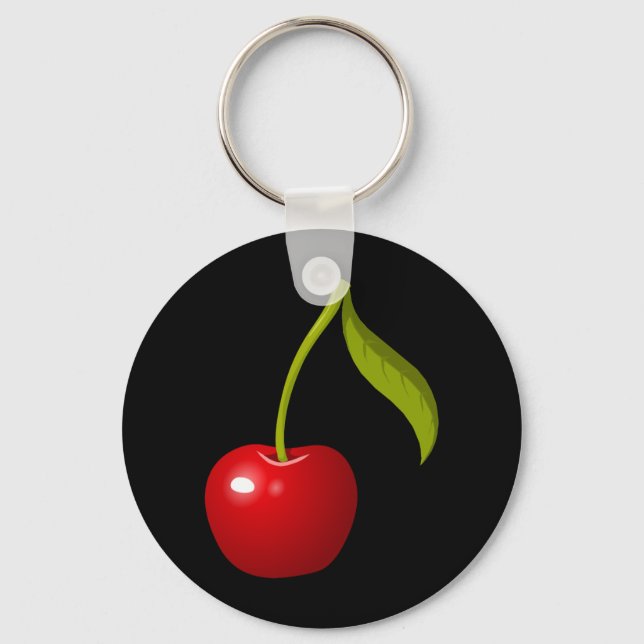 Glitch Food cherry Key Ring (Front)