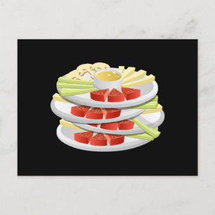 Glitch Food choice crudites Postcard